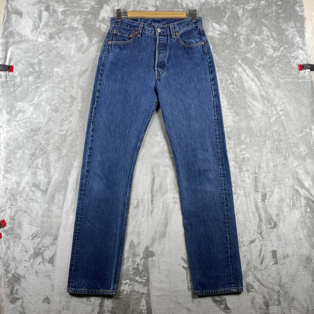 Vintage Levis 501 For Womens Jeans 30x34 MADE IN USA Dark Wash 90s 6501 0135